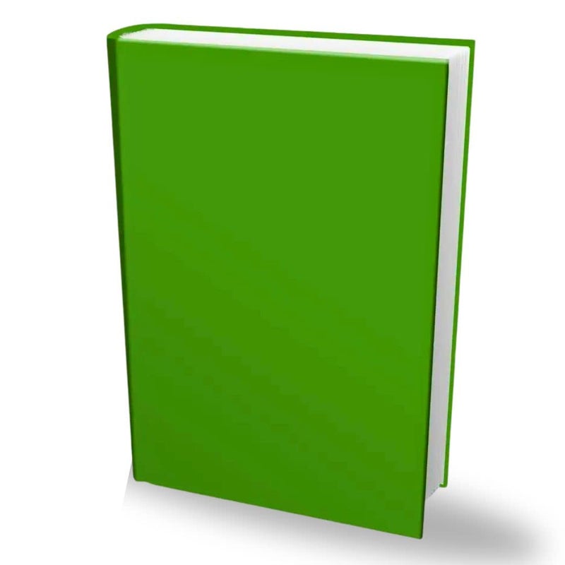 Book Sox Stretchable Book Cover: Jumbo Solid Green. Fits Most Hardcover Textbooks up to 9" x 11". Adhesive-Free, Nylon Fabric School Book Protector. Easy to Put On. Washable & Reusable Jacket. - Image 1